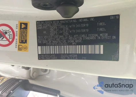 2018 Toyota Highlander Limited from USA, damaged, VIN 5TDYZRFH5JS284363